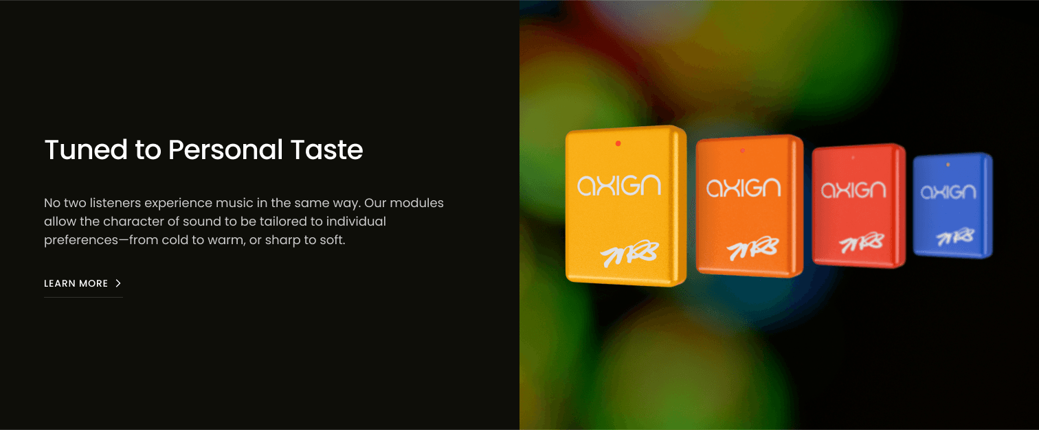 Axign modules in yellow, orange, red, and blue